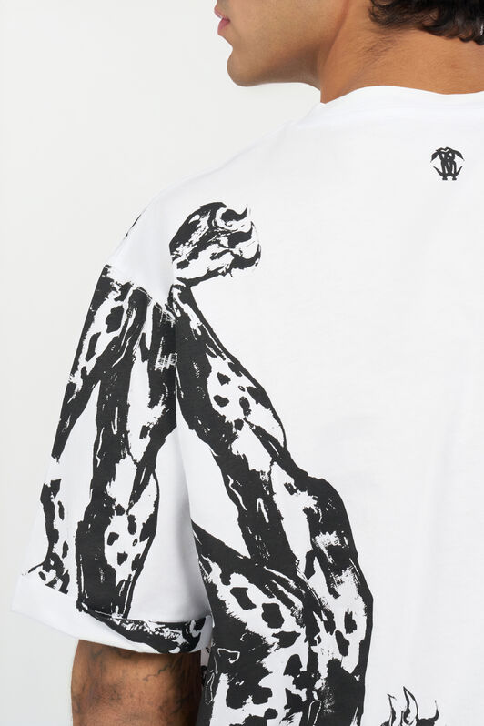RC White T-Shirt With Printed Tigers RC White T-Shirt With Printed Tigers WHITE QOT62A-JD060