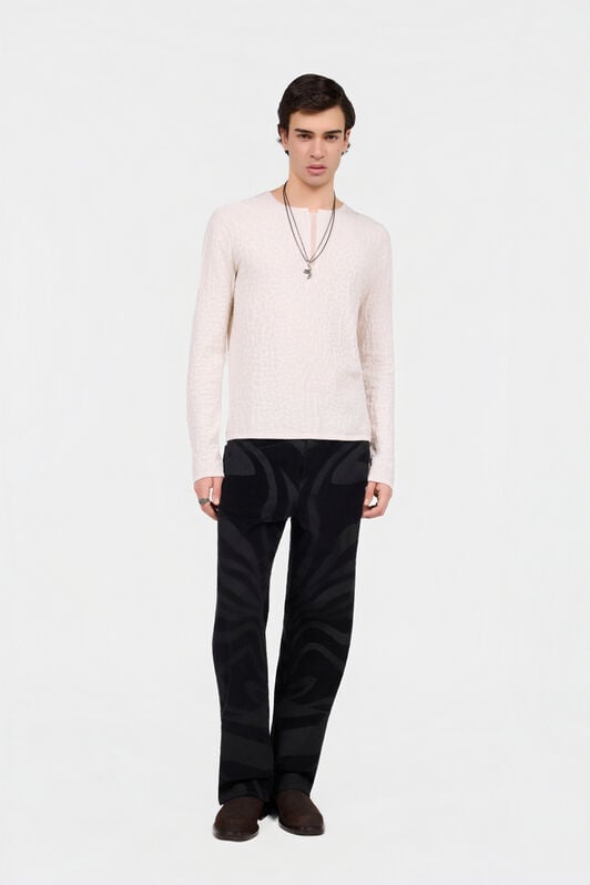 RC Pullover in Cotton and Cashmere RC Pullover in Cotton and Cashmere WHITE XNM900-MG007