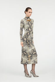 RC Midi Dress With Python Print Light Brown VWT158-LNQ75