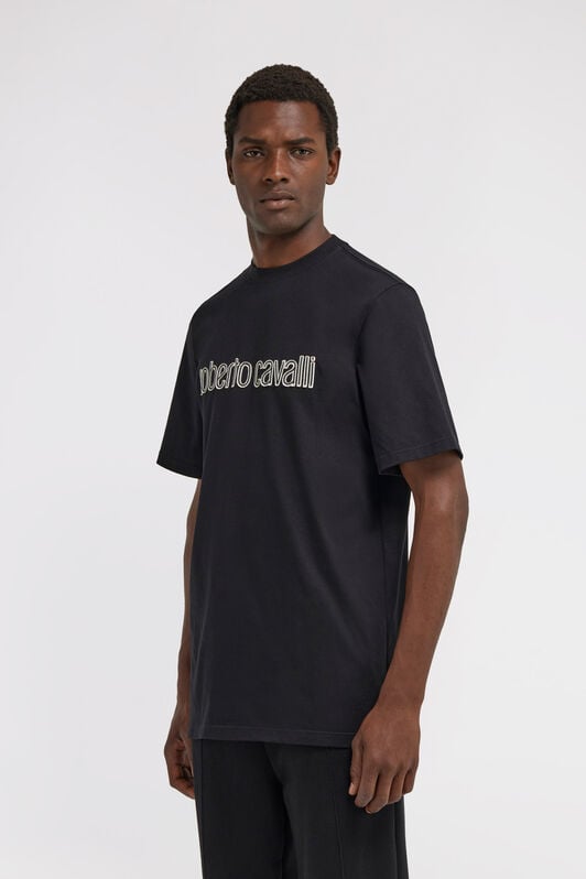 RC Roberto Cavalli Logo T-Shirt RC Roberto Cavalli Logo T-Shirt Black TRT61B-JD060