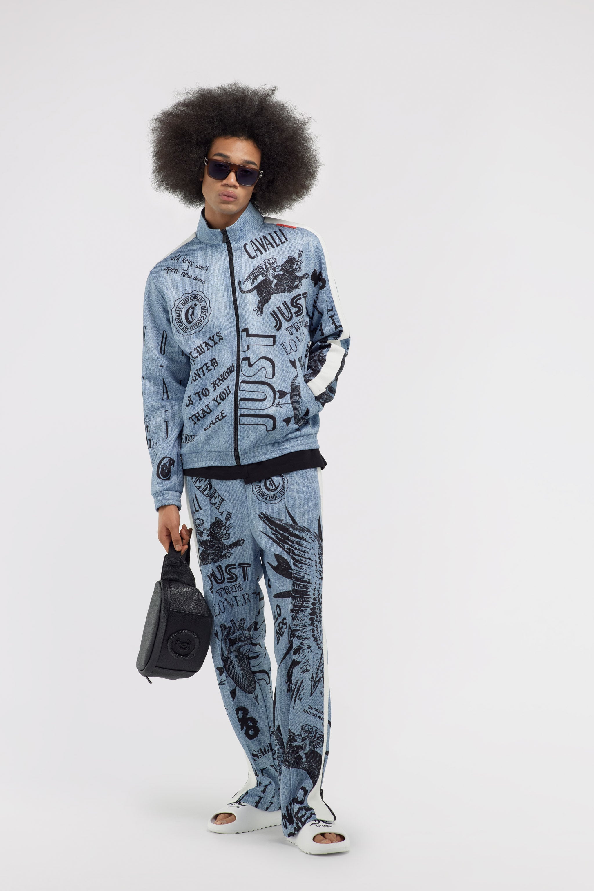 Just Cavalli trousers in Blue for Men | Roberto Cavalli®