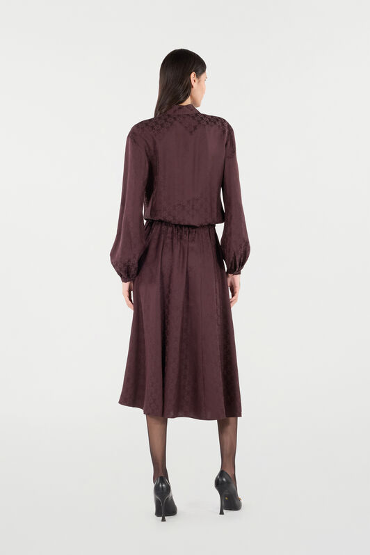 RC Shirt Dress With Mirror Snake Monogram Purple VKT144-RK010