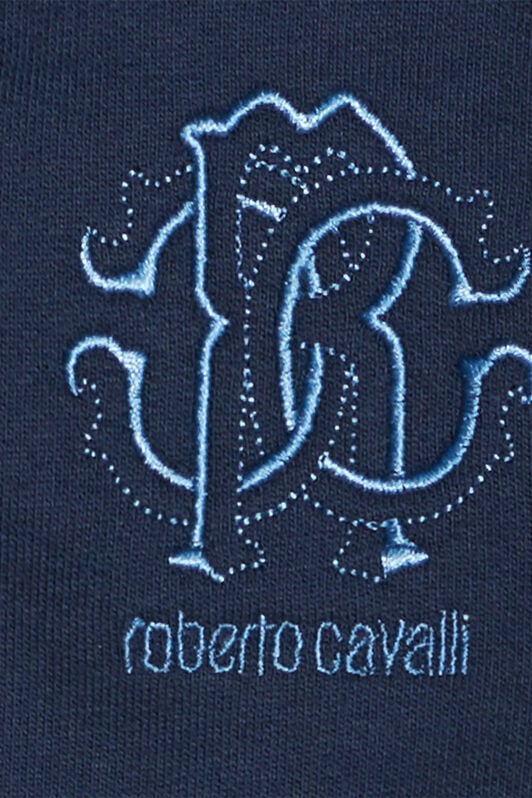 JU Hooded Sweatshirt With Branded Bands JU Hooded Sweatshirt With Branded Bands Dark blue UJT691-CF050