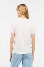 JC T-Shirt Avec Graphisme Et Monogramme JC Blanc UFT113-UF167