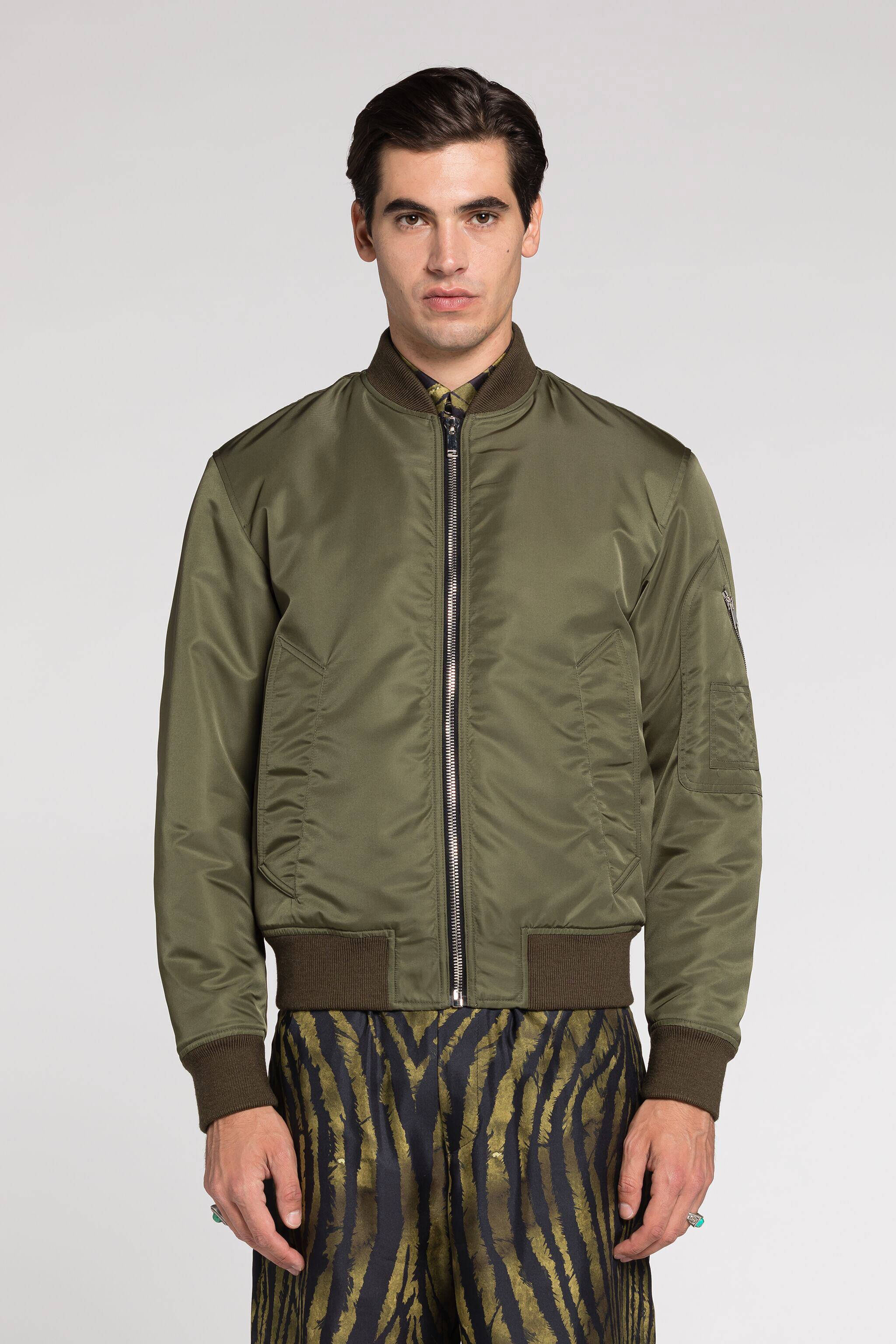 RC Logo-Embroidered Bomber Jacket RC Logo-Embroidered Bomber Jacket GREEN RRT403-SB084