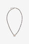 RC Collier Avec Double Chaîne Et Monogramme RC RC Collier Avec Double Chaîne Et Monogramme RC Argent VRG001-AM258