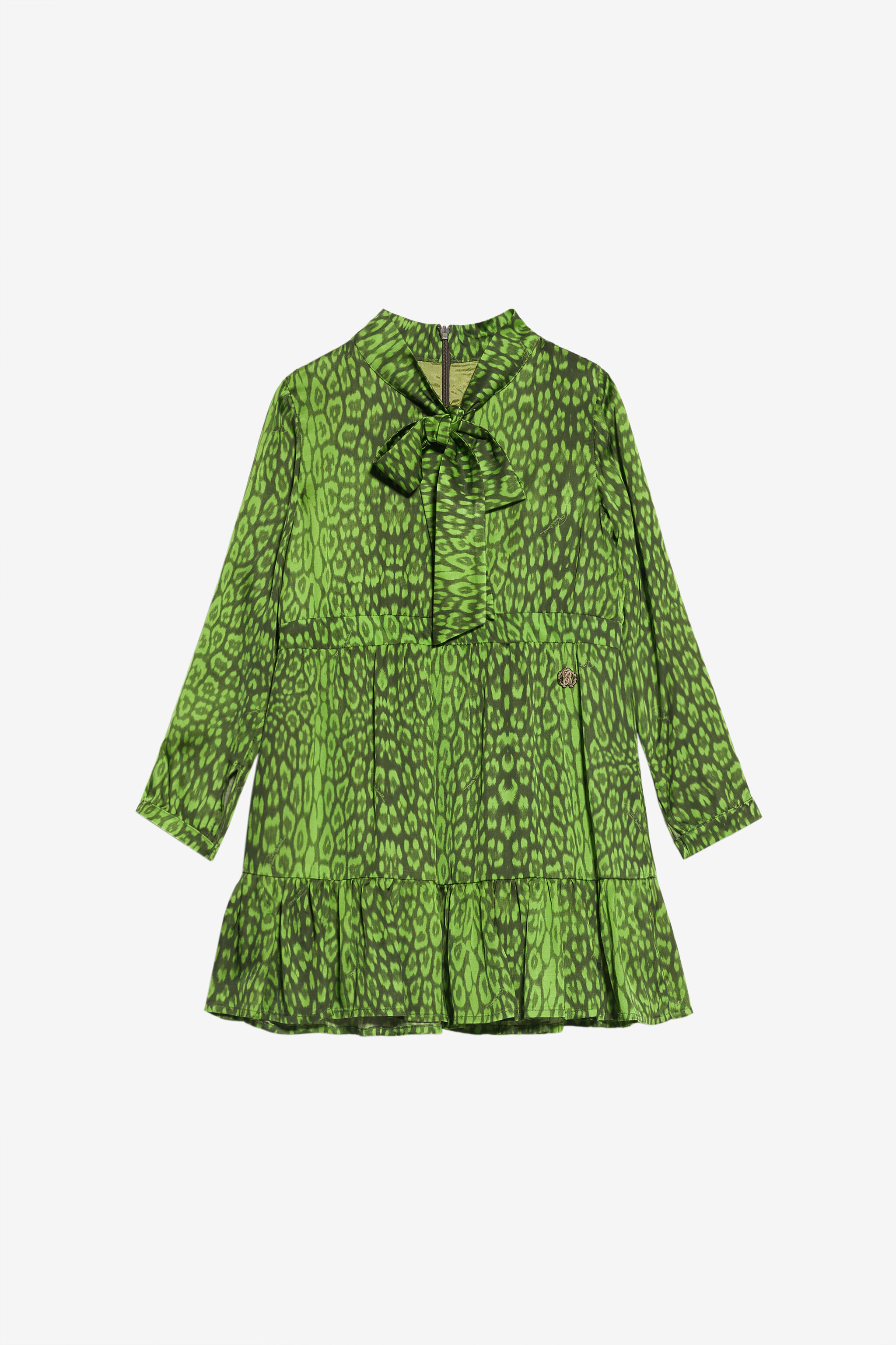 JU Grünes Kleid mit Jaguar-Print GREEN XJT11B-FXS71