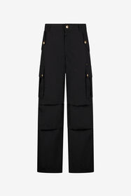 JC Pantalon Cargo Noir À Boutons Dorés BLACK VFT152-VF231