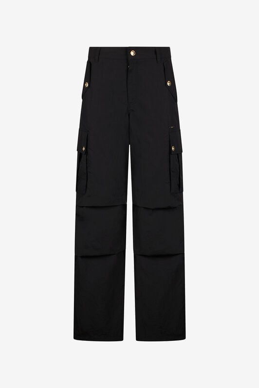 JC Black Cargo Trousers With Gold Buttons JC Black Cargo Trousers With Gold Buttons BLACK VFT152-VF231