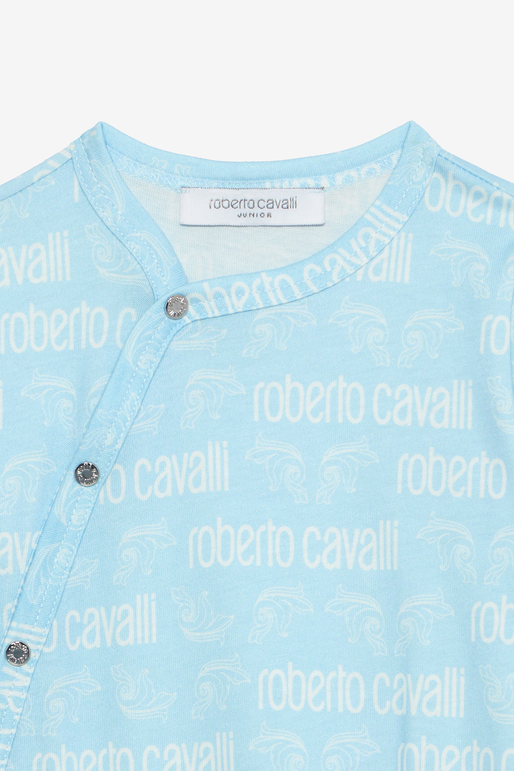 JU Romper Suit And Hat Set With Logo JU Romper Suit And Hat Set With Logo Light blue UJT818-JFO34