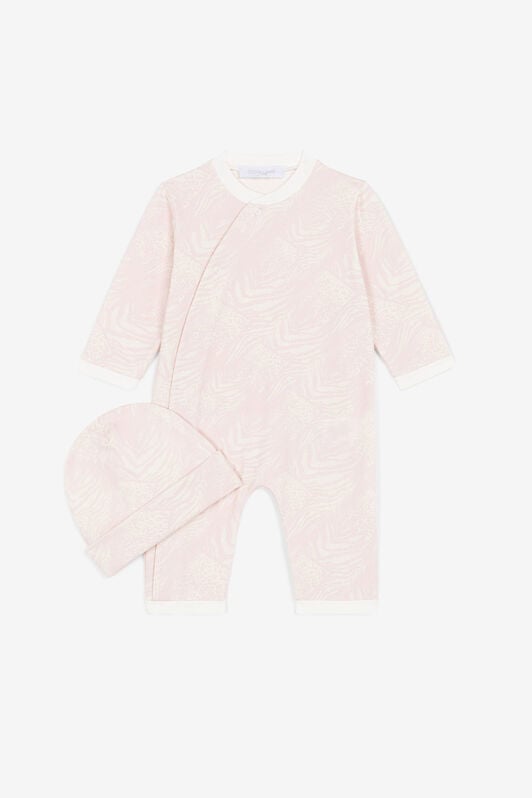 JU Animalier Patchwork-Print Babygrow Set JU Animalier Patchwork-Print Babygrow Set Pink OJT80A-JMC76