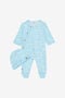 JU Completo Tutina E Berretto Con Logo JU Completo Tutina E Berretto Con Logo Azzurro UJT818-JFO34