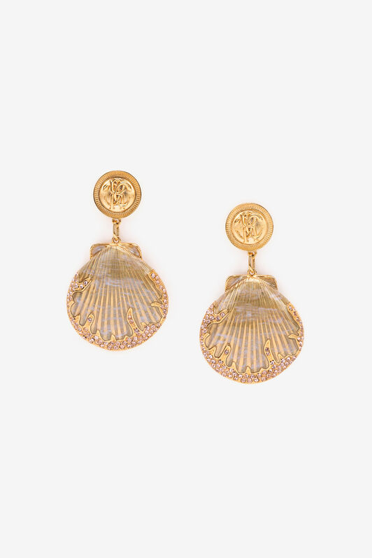 RC Earrings With Shells And Crystals RC Earrings With Shells And Crystals Gold UWG016-AM072