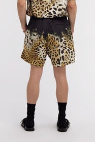 RC Swim shorts with Jaguar Skin print Light Brown SYH00A-5RF76