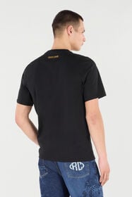 RC T-Shirt Aus Baumwolle Mit Tiger Schwarz VRT61B-JD060