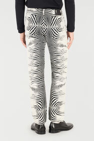 RC Pants With White Tigress Print Black/White URJ202-4NN49
