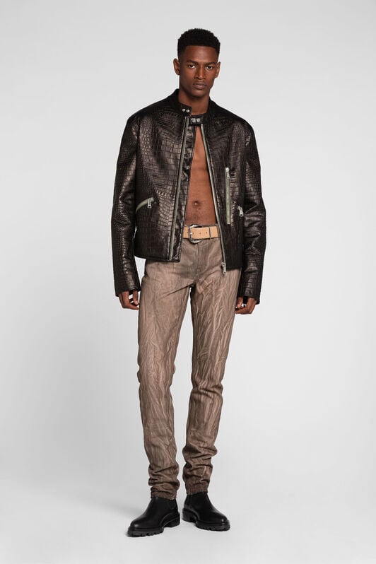 RC Snakeskin-effect leather jacket RC Snakeskin-effect leather jacket Black QRP810-PFF21