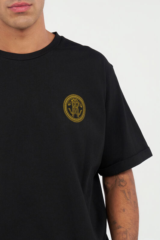 RC Black T-Shirt with RC Monogram BLACK QOT62B-JD060