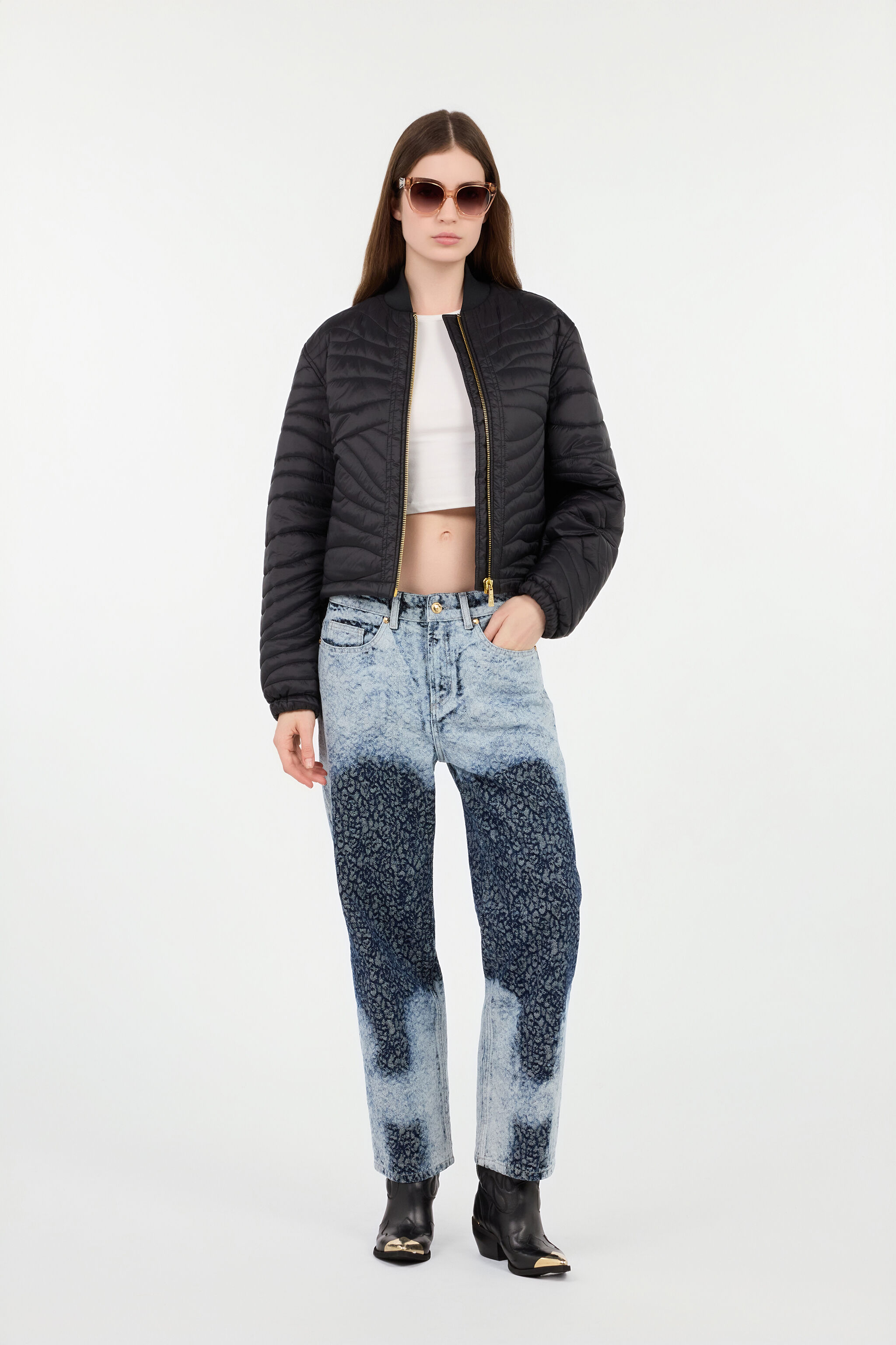 JC Zip Jacket With Quilted Zebra JC Zip Jacket With Quilted Zebra BLACK VFT313-VF463