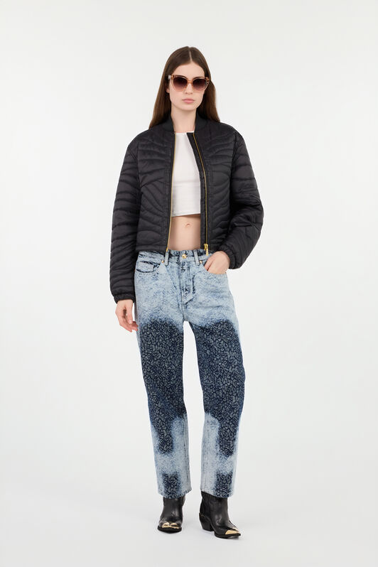 JC Zip Jacket With Quilted Zebra JC Zip Jacket With Quilted Zebra BLACK VFT313-VF463