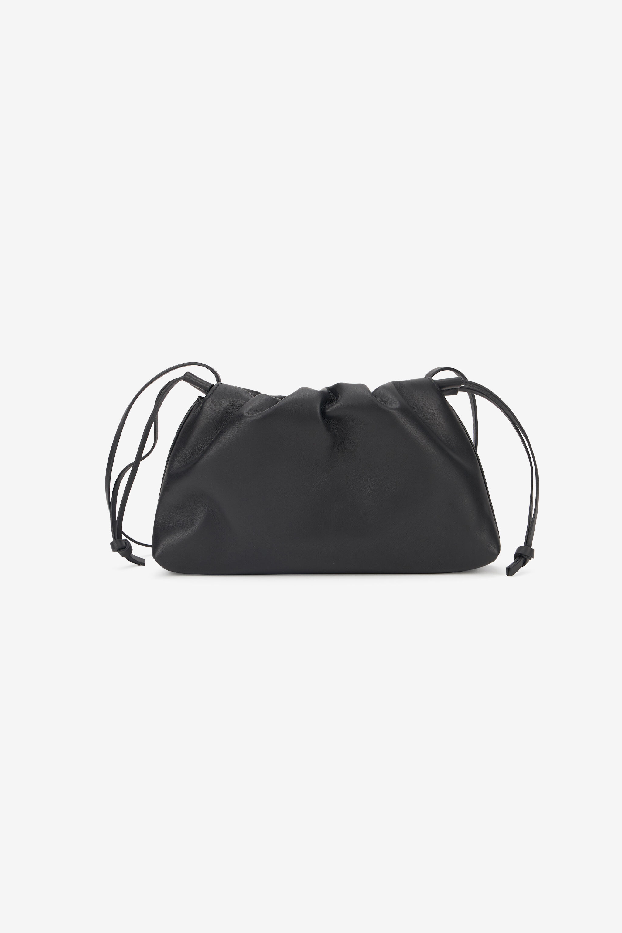 RC Borsa a spalla nera con coulisse e monogramma RC RC Borsa a spalla nera con coulisse e monogramma RC BLACK TOB00D-PN001