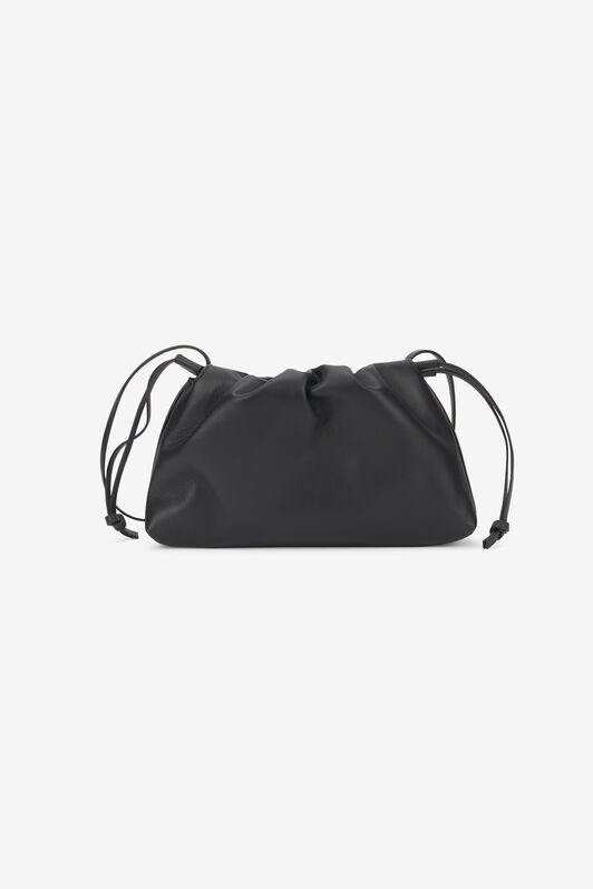 RC Borsa a spalla nera con coulisse e monogramma RC RC Borsa a spalla nera con coulisse e monogramma RC BLACK TOB00D-PN001