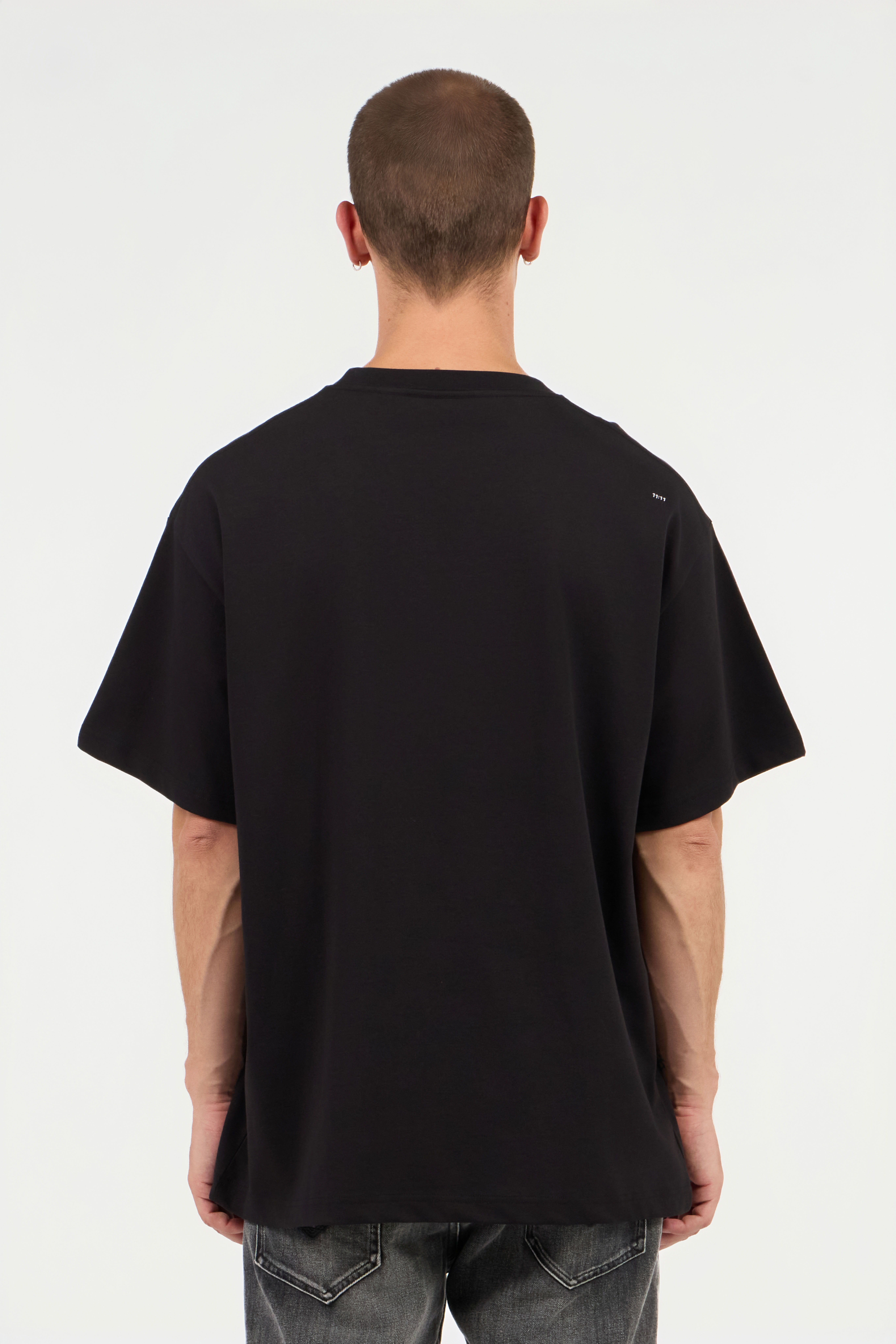 JC Black Short Sleeve Shirt With Logo Patch JC Black Short Sleeve Shirt With Logo Patch BLACK UFT059-UF079
