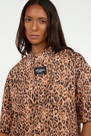 JC T-shirt en coton à imprimé Leopard Skin BEIGE VFT185-VF308