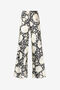 RC Pantalon En Pure Soie À Imprimé Floral RC Pantalon En Pure Soie À Imprimé Floral Noir/Blanc VQT210-TYP71