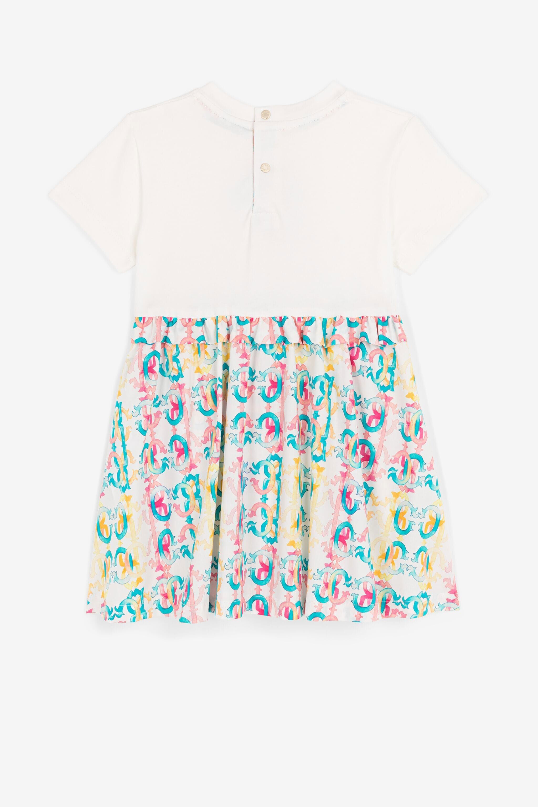 JU Colour-block monogram-print dress JU Colour-block monogram-print dress Light blue QJT141-JV025