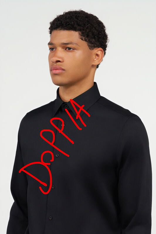 RC Black Shirt With Monogram RC RC Black Shirt With Monogram RC BLACK QOT70G-RD054