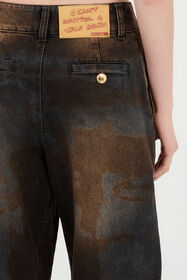 JC Motorcyclist Trousers Brown Washed BLACK BLACK VFJ043-VF252