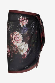 RC Scarf With Fiammingo Flowers Print BLACK/PINK XWI001-HZT77