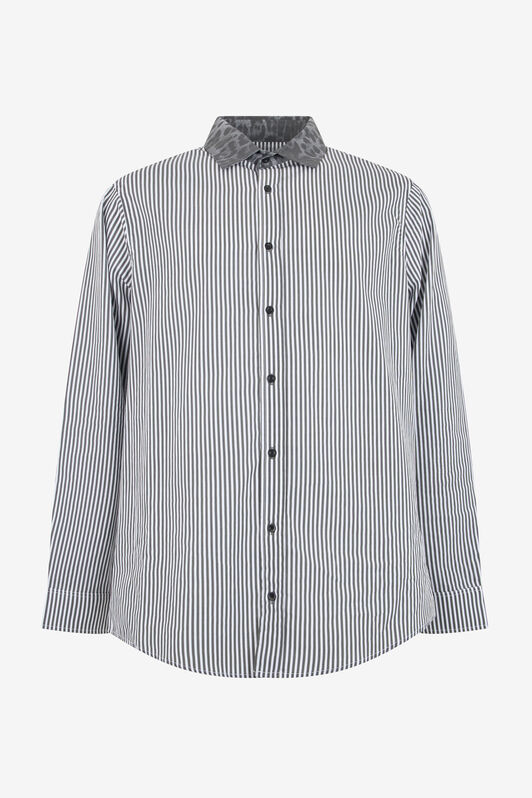 RC White Shirt with Striped Contrast Collar RC White Shirt with Striped Contrast Collar BLACK TOT70D-CH032