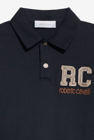 JU Navy Polo With Logo BLUE XJT60X-JD017