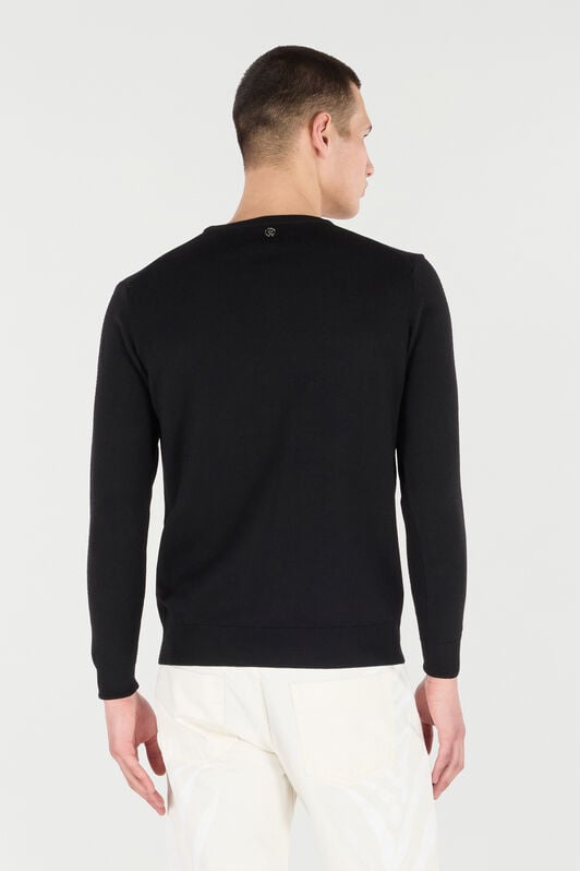 RC Pullover Mit Rundhalsausschnitt Aus Wolle RC Pullover Mit Rundhalsausschnitt Aus Wolle Schwarz POM60D-MQ001