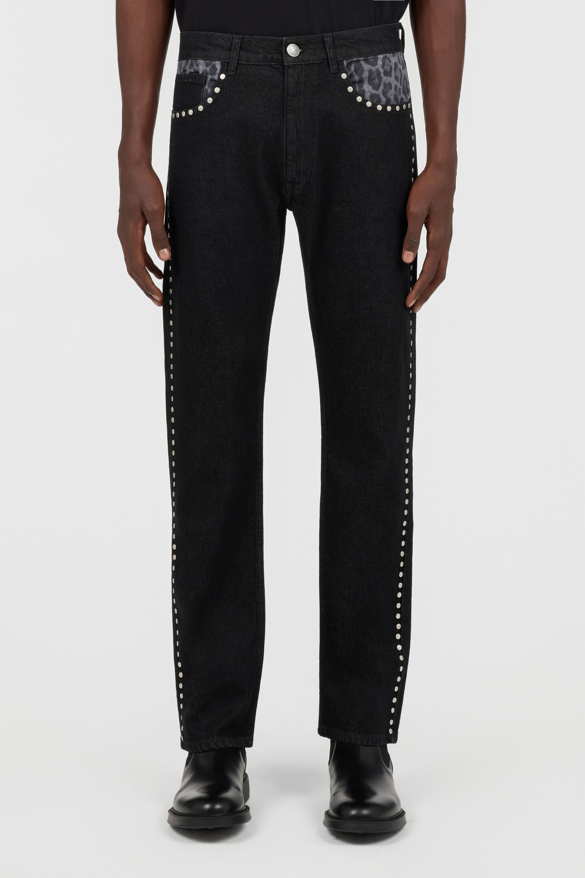 RC Denim-Hose Denim-Hose Schwarz Nieten RC Denim-Hose Denim-Hose Schwarz Nieten BLACK TOJ20G-DN015