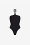 RC Halterneck high-cut swimsuit Black QKW00K-LL002