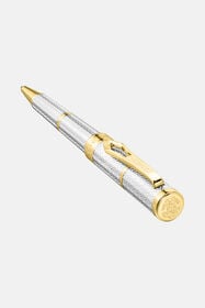 RC Roberto Cavalli Chevron Ballpoint Pen, Two Tone Silver & Gold Color SILVER & GOLD VALG07-IG269