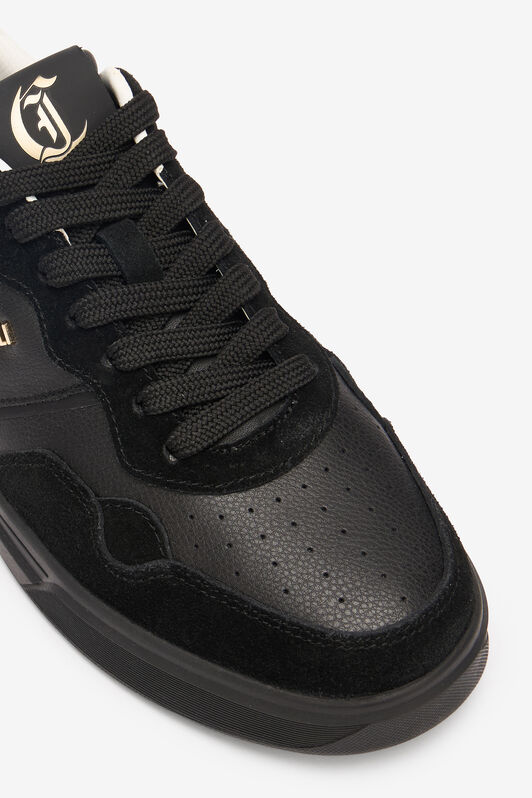 JC Lace-Up Sneakers With Monogram And Logo JC Lace-Up Sneakers With Monogram And Logo Black UFS016-UF291