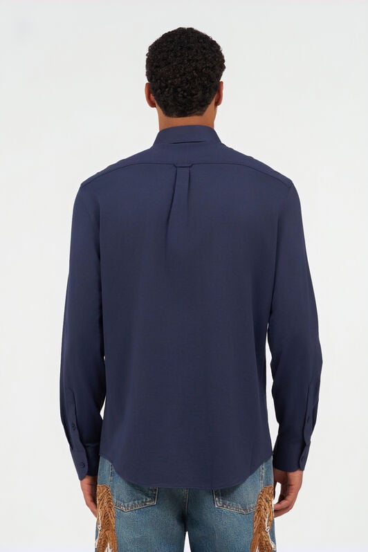 RC Navy Blue Shirt With Monogram RC RC Navy Blue Shirt With Monogram RC NAVY QOT70H-CE007