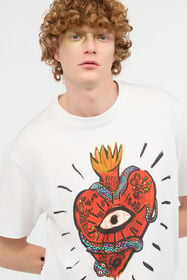 JC T-Shirt With Heart White UFT035-UF055