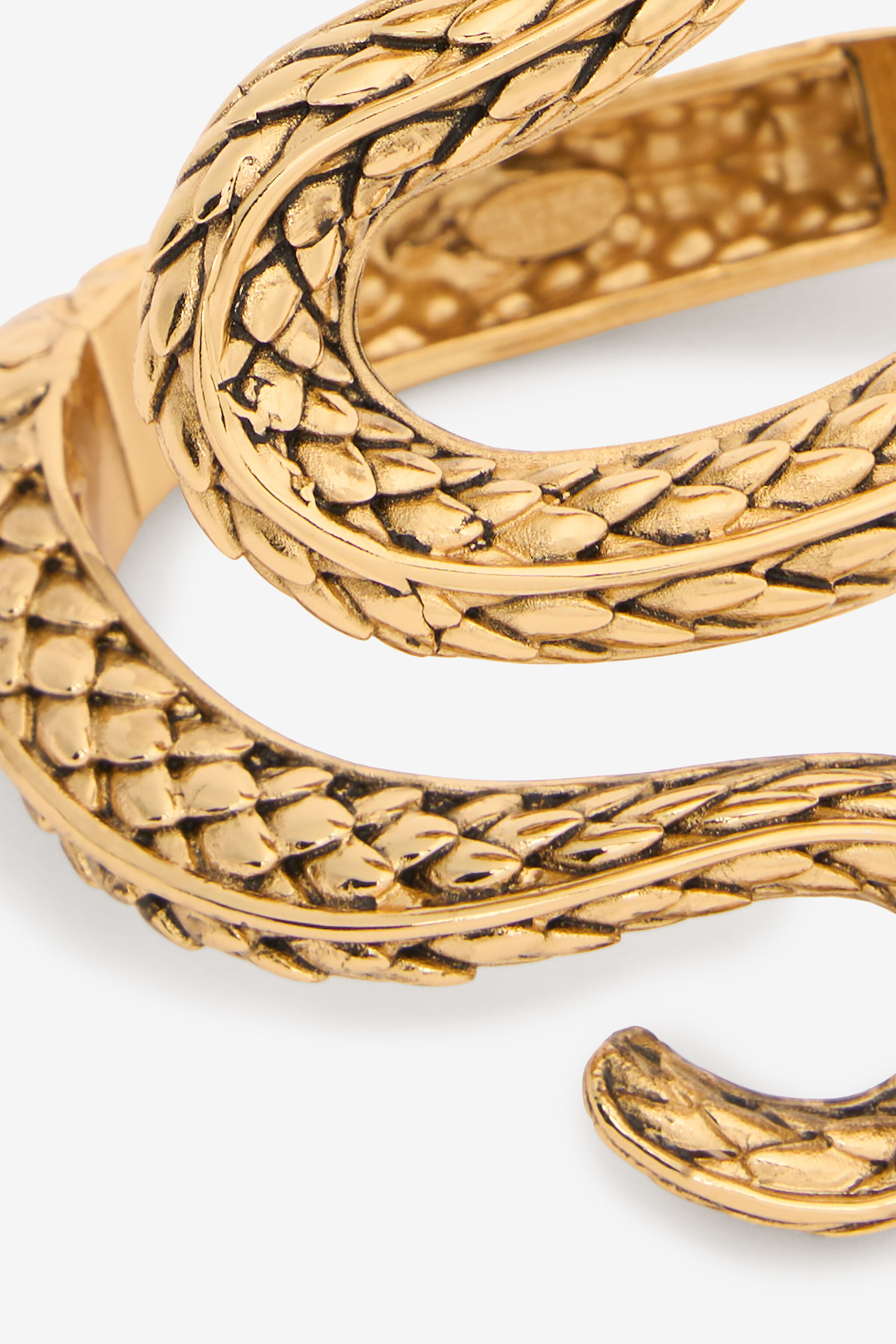 RC Brazalete rígido con forma de serpiente en oro envejecido RC Brazalete rígido con forma de serpiente en oro envejecido OLD GOLD WWG009-AM001