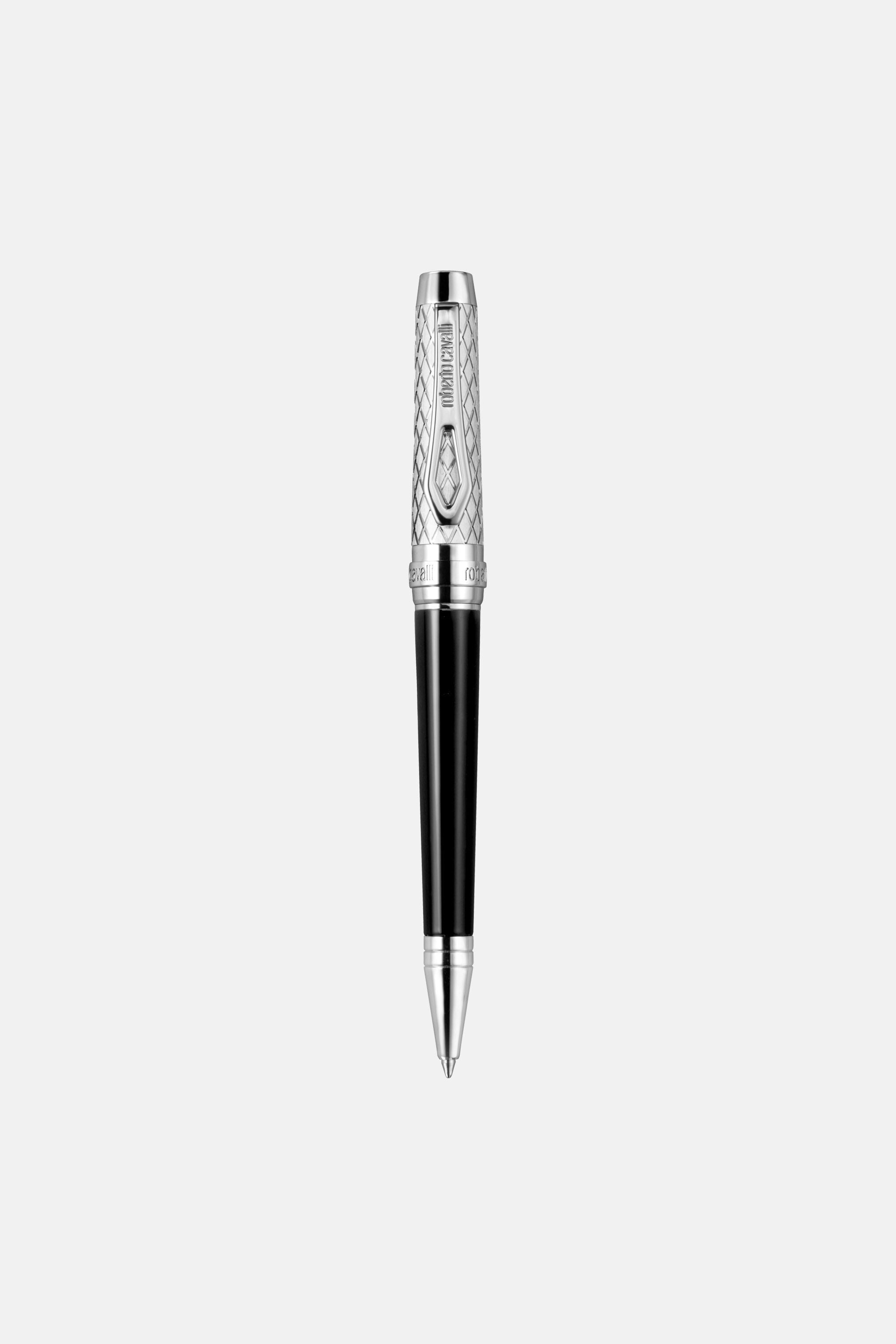 RC Penna a sfera incisa nera e argento RC Penna a sfera incisa nera e argento QALG73-IG388