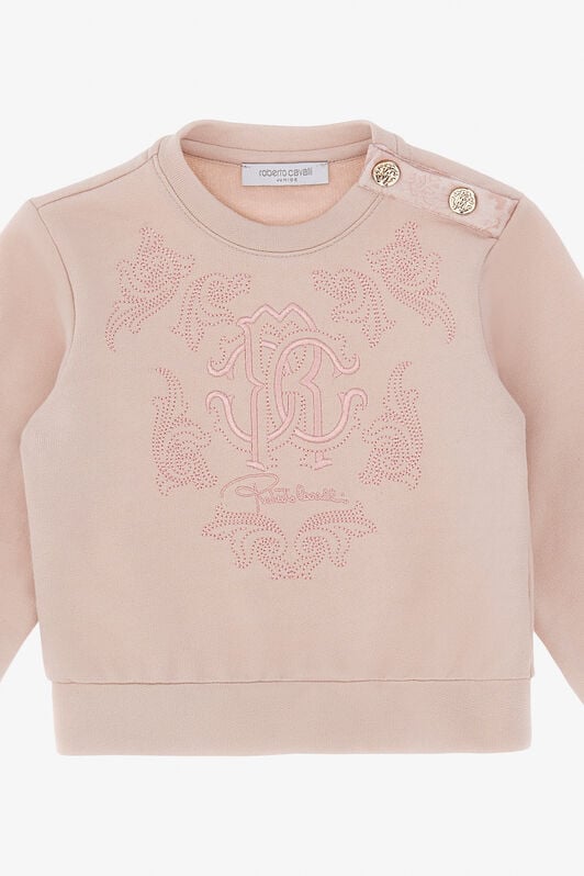JU Sweatshirt With Decorative Embroidery JU Sweatshirt With Decorative Embroidery ROSE TJT660-CF050