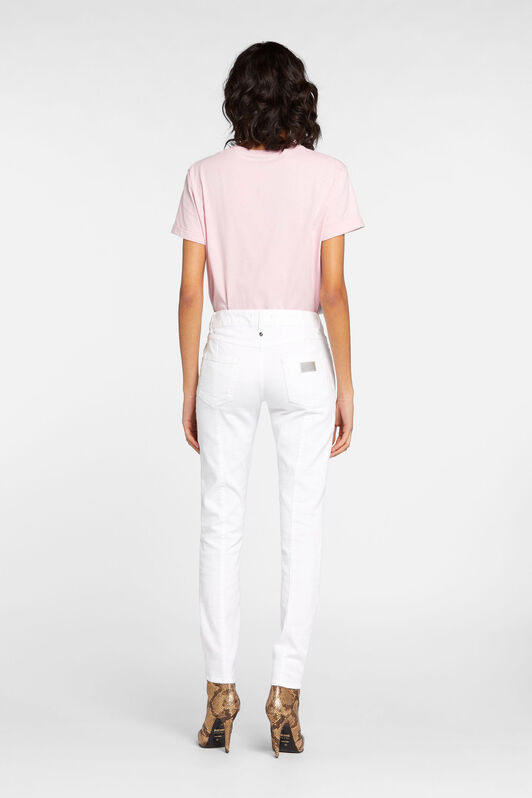 JC Just Cavalli Panelled Straight-Leg Jeans White GKLSCX-ISEER