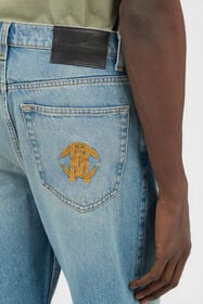 RC Jeans Wide-Leg Azzurri con Monogram RC DUSTY LT. BLUE SOJ20G-DS026
