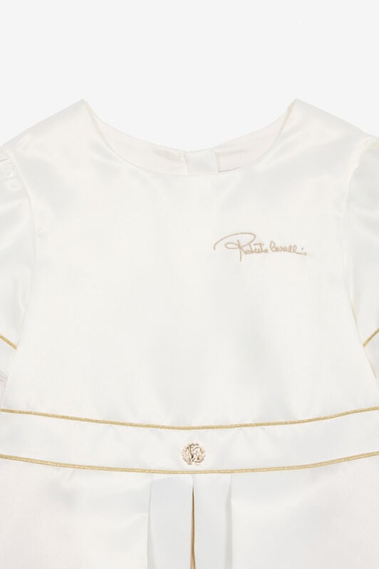 JU Kleid Mit Logo Und Monogramm RC Weiß UJT10I-RD028
