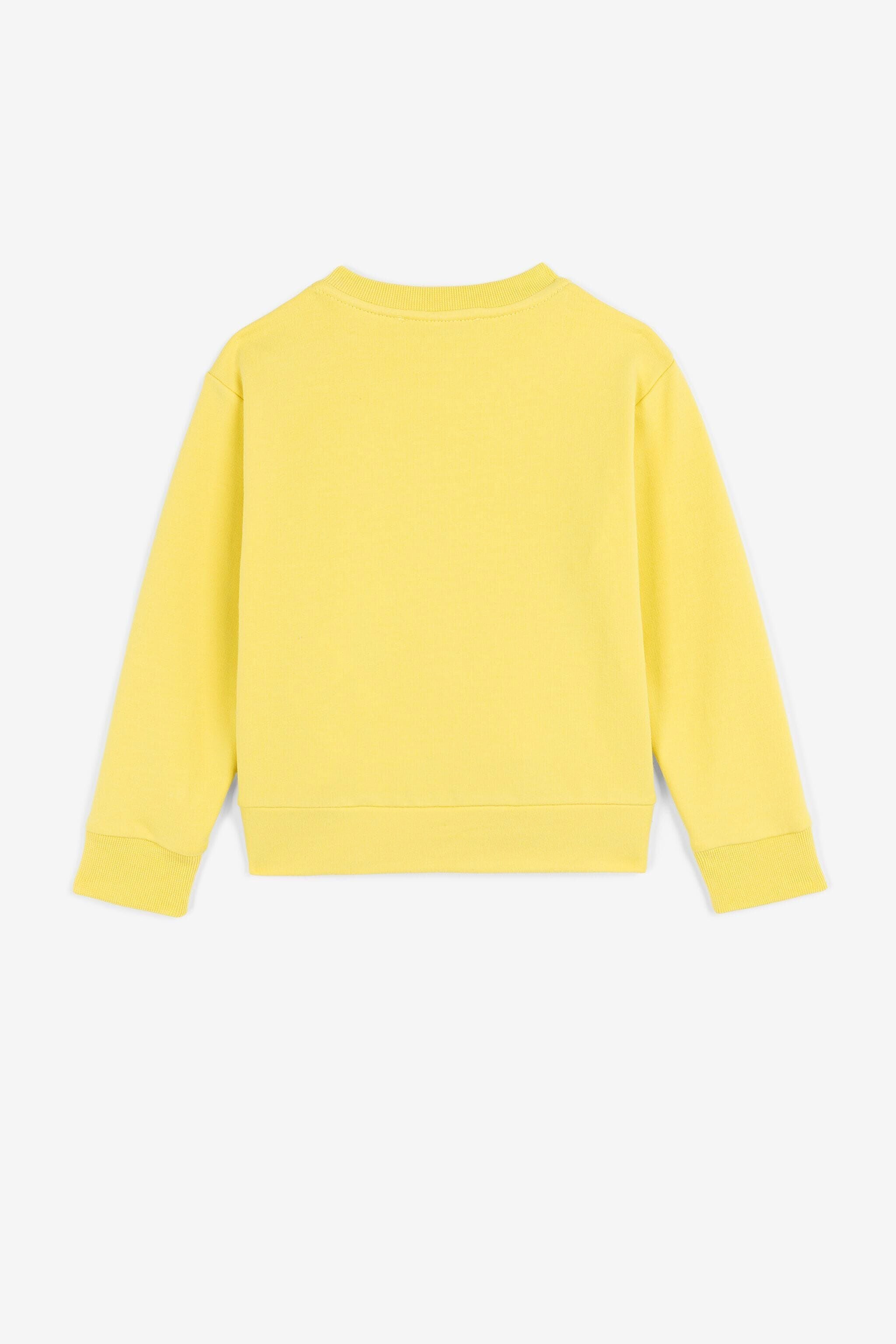 JU Graphic-print crew-neck sweatshirt JU Graphic-print crew-neck sweatshirt Yellow QJT936-CF050