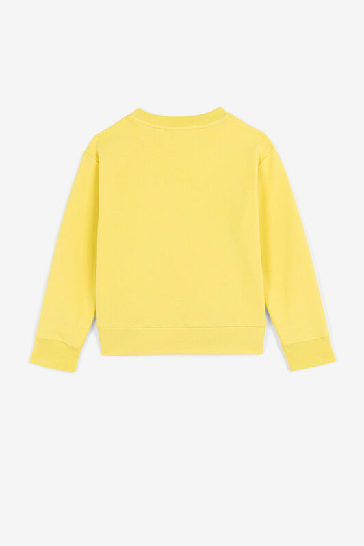 JU Graphic-print crew-neck sweatshirt JU Graphic-print crew-neck sweatshirt Yellow QJT936-CF050